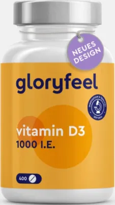 Zdjęcie produktu dla Suplement diety Gloryfeel Witamina D3 1000 j.m., 400 tabletek