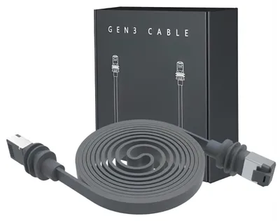 Produktbild von Elfcam - 30m Ethernet-Flachkabel, Cat6A STP, 26 AWG, 500 MHz, 10 Gbit/s, geeignet für Starlink Gen 3/Mini und andere Netzwerkgeräte, in verschiedenen Umgebungen installieren.
