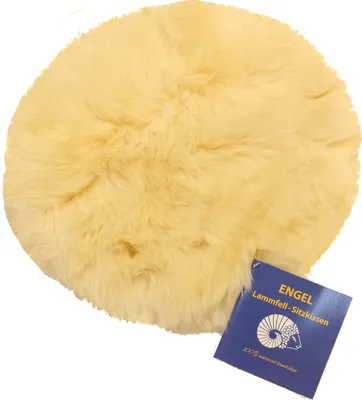 Produktbild von Sitzauflage Diana aus Lammfell hochwollig Champagner Ø 34cm