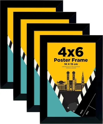 Obrázek produktu pro Egofine fotorámeček 10x15 cm sada 4 ks s pravým sklem černý