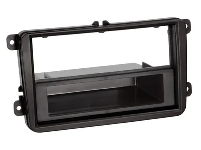 Image de Adaptateur de façade 2-DIN pour avec vide poche Seat / Skoda / VW noir