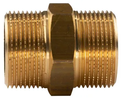 Produktbild von Messing Gewinde-Fitting Doppelnippel mit Langgewinde 1 1/4'AG - 1 1/4''AG (DN 32), schwere Ausführung
