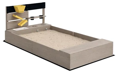 Produktbild von Outsunny Sandkasten mit Sitzbank Spüle 2 Pflanzkästen 154 x 80 cm Grau