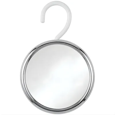 Imagen del producto de Espejo de afeitar para ducha - Con gancho - Antiniebla - 17 cm - Cromado
