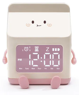 Produktbild von Kinderwecker für Mädchen, Milchwecker mit Schlummerfunktion, Wecker für das Schlaftraining von Kleinkindern für Schulen, Zuhause und Büros