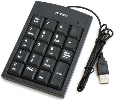 Produktbild von SYSTEM-S USB Nummernblock Ziffernblock 19 Tasten USB-Nummerntastenfeld  Zusatztastatur
