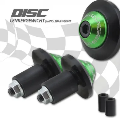 Produktbild von Lenkergewichte Disc Alu schwarz / grün