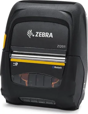 Produktbild von Zebra ZQ500 Series ZQ511 - Etikettendrucker - Thermopapier - 8 cm Rolle - 203 dpi - bis zu 127 mm/Sek. - USB 2.0, Wi-Fi(ac), Bluetooth 4.1 LE (ZQ51-BUW000E-00)