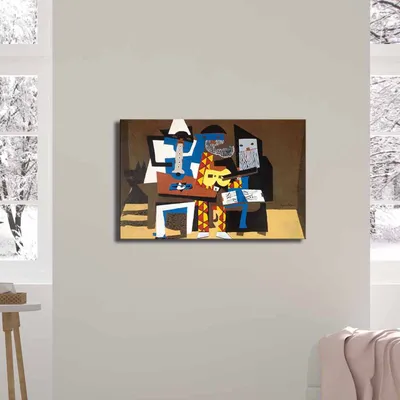 Produktbild von Wallity, FAMOUSART- CVT1387, Bunt, Leinwandbilder, 45 x 70 cm, 100% Wildleder -Leinwand