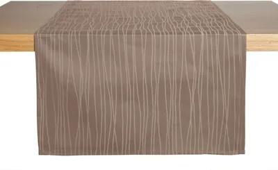 Produktbild von Tischläufer 40x170cm Tischdecke grau Festdecke rechteckig bügelleicht waschbar
