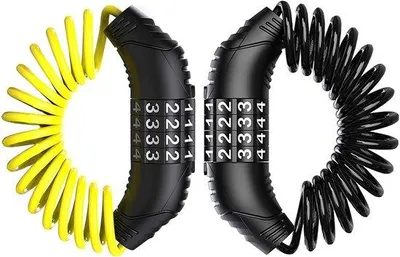 Immagine prodotto di Cavo di sicurezza in acciaio temprato a spirale per biciclette - 150 cm