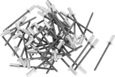 Produktbild von Senkkopf-Geschlossene Dichtnieten 3,2 mm Griffdurchmesser 6 mm Grifflänge 6 mm Flanschdurchmesser Aluminiumlegierung Eisen Silberton 50 Stück