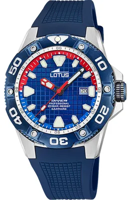 Zdjęcie produktu dla Lotus 18927/2 DIVER zegarek męski kauczuk data niebieski