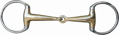 Produktbild von HKM Olivenkopfgebiss, 16 mm massiv Argentan mit Edelstahlring, Größe:55/115 weite