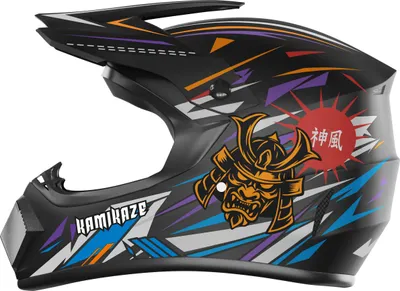 Produktbild von Kamikaze Ninja Fullface Helm, Größe XL, 61–62 cm – Integralhelm für Elektroroller & Motorrad – E-Scooter Helm