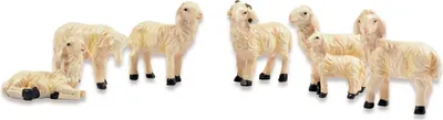 Produktbild von Riffelmacher Krippenzubehör Schafe 2-3 cm 6 Stück