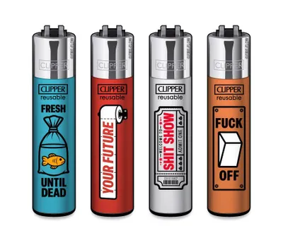 Produktbild von Clipper Feuerzeug 4er Set FFX Shit Show