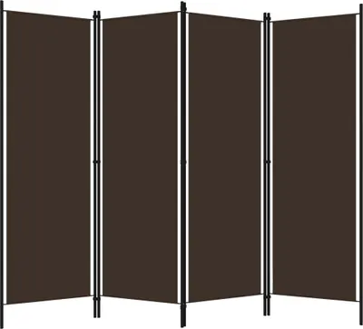 Produktbild von vidaXL 4-tlg. Raumteiler Braun 200x180 cm