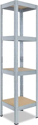 Produktbild von shelfplaza PRO 155x50x50 cm Schwerlastregal in verzinkt mit 4 Böden und 200 kg Traglast pro Boden