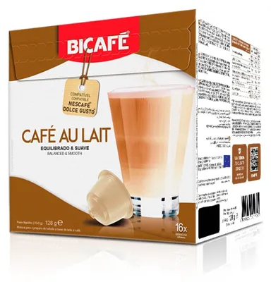 Zdjęcie produktu dla BICAFE Cafe au Lait kapsułki do Dolce Gusto - 16 kapsułek
