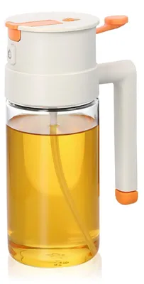 Ölsprüher aus Glas, 650 ml, 2-in-1, für Heißluftfritteuse
