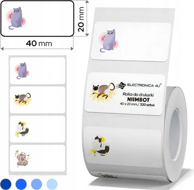 Obrázok produktu pre Samolepiace termálne štítky Niimbot B1 B4 B21 B3S B31 40x20