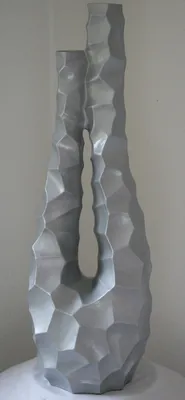 Produktbild von BODENVASE "Torre-DUPLO" - ca.80 CM groß - Silber