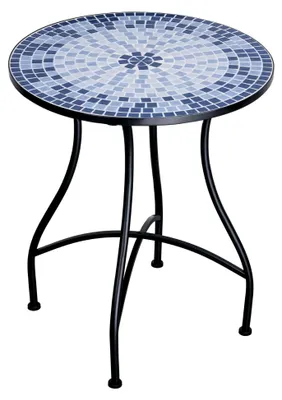 Produktbild von Runder Mosaiktisch aus Metall 60 cm für Garten und Balkon