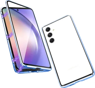 Immagine prodotto di Per Samsung Galaxy A34 5G Custodia del telefono cellulare Custodia di vetro magnetico paraurti Custodia Cover