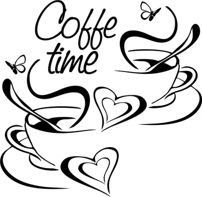 Produktbild von KÜCHENAUFKLEBER Kaffeetassenaufkleber Herz 100 x 50 cm G267