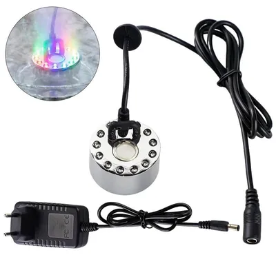 Produktbild von Ultraschall Nebelgenerator 24V mit LED, für Aquarium und Garten, Luftbefeuchter DIY