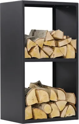 Produktbild von MAGNUS Brennholzregal R155 Schwarz Kaminregal Holzregal Ofenregal Regal