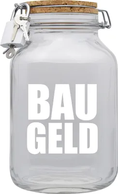 Produktbild von Spardose Geld Geschenk Ideen Bau Geld Transparent Größe XXL 3 Liter