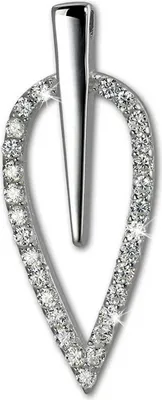 Produktbild von SilberDream Anhänger Blatt 925 Silber Ketten-Schmuck Zirkonia weiß D2SDH403W
