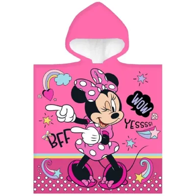 Immagine prodotto di Poncho da spiaggia per bambine - asciugamano con cappuccio Minnie Mouse