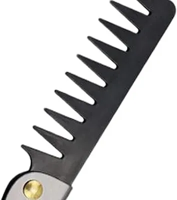 Produktbild von Klappkamm aus Edelstahl als Bartkamm, Haarkamm und Taschenkamm mit klappbarer Funktion für bequemes Styling, Haar- und Bartpflege für Männer und Frauen auf Reisen, 1cm feine Zähne
