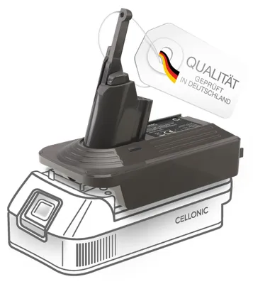Produktbild von CELLONIC DeWalt 18V-20V kompatibel mit Dyson V7 und V8 Akku Adapter (18V ) oder Milwaukee (18V)