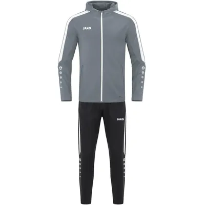 Produktbild von JAKO Kinder Trainingsanzug Polyester Power mit Kapuze, Farbe:steingrau, Größe:140