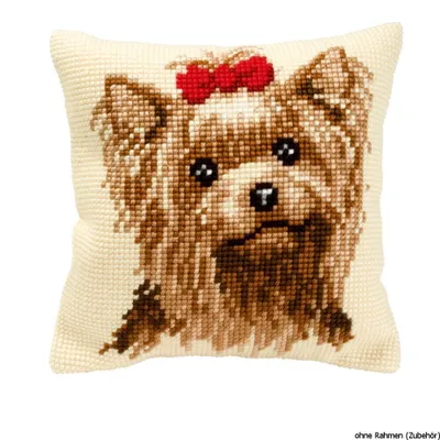 Produktbild von Vervaco KK451 Stickkissen Motiv Hund