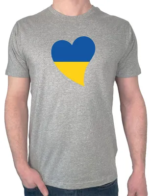 Produktbild von Huuraa Herren T-Shirt Ukraine Flagge Herz 3XL Sport Grey Bio Baumwolle Fairtrade Herrenshirt Geschenkidee