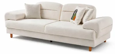 Produktbild von Eleganter 3-Sitzer Sofa mit Polsterarmlehnen Polstersofa Wohnzimmermöbel