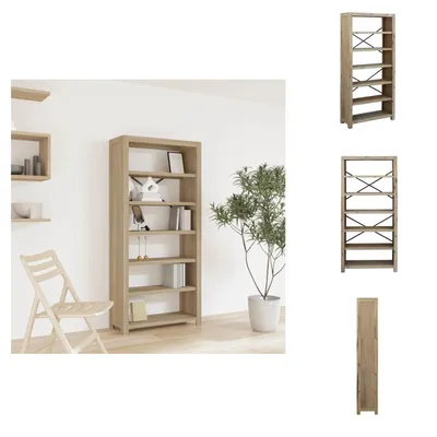 Zdjęcie produktu dla vidaXL Regał 6 przegród 80x30x170 cm lite drewno akacjowe - Regały i biblioteczki