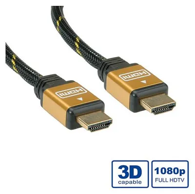 Produktbild von ROLINE GOLD HDMI High Speed Kabel mit Ethernet, 7,5 m