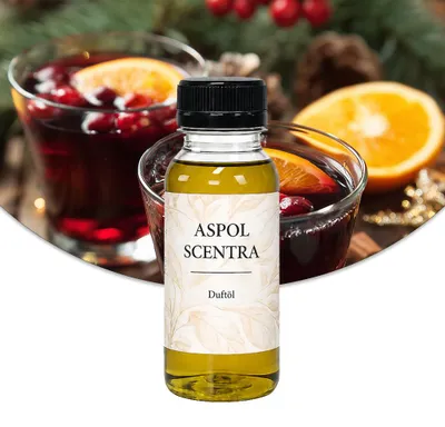 Produktbild von Aspol Scentra Glühwein Duftöl für Kerzen und Diffusoren 100 ml, KI-generiertes Bild