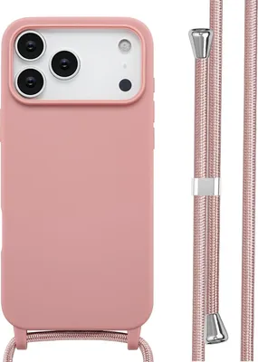 Zdjęcie produktu dla imoshion Silikonowe etui ze sznurkiem do Apple iPhone 17 Pro Max - Piaskowy róż