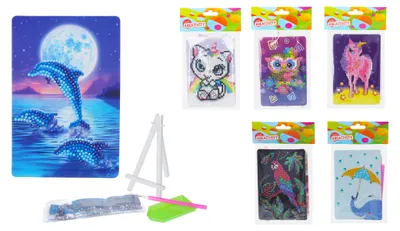 Obrázok produktu pre Kreativita diamantová maľba 10x15 cm MIX + stojánek