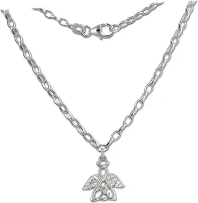Produktbild von Teenie-Weenie Halskette 925 Silber 38cm Kinder Schmuck Engel silber D2SDK01638