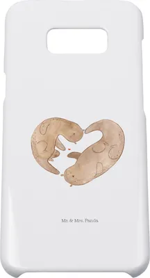 Produktbild von Mr. & Mrs. Panda Samsung Galaxy S8 plus Handyhülle  Otter Herz - Weiß - Geschenk, Liebe, Hülle, Cover, Handy, Case, Hochzeitstag, Paar