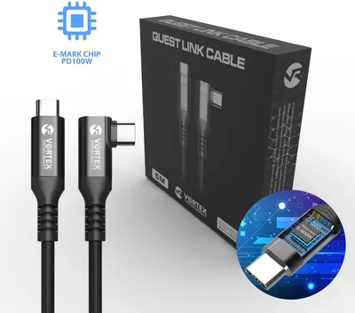 Produktbild von VortexVR-Kabel 5 m 10 GBPS PD100W (Schnellladung) USB-C auf META QUEST LINK / OCULUS LINK