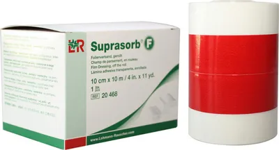 Produktbild von Suprasorb F Folienverband transparent aufgerollt 10 cm x 10 m